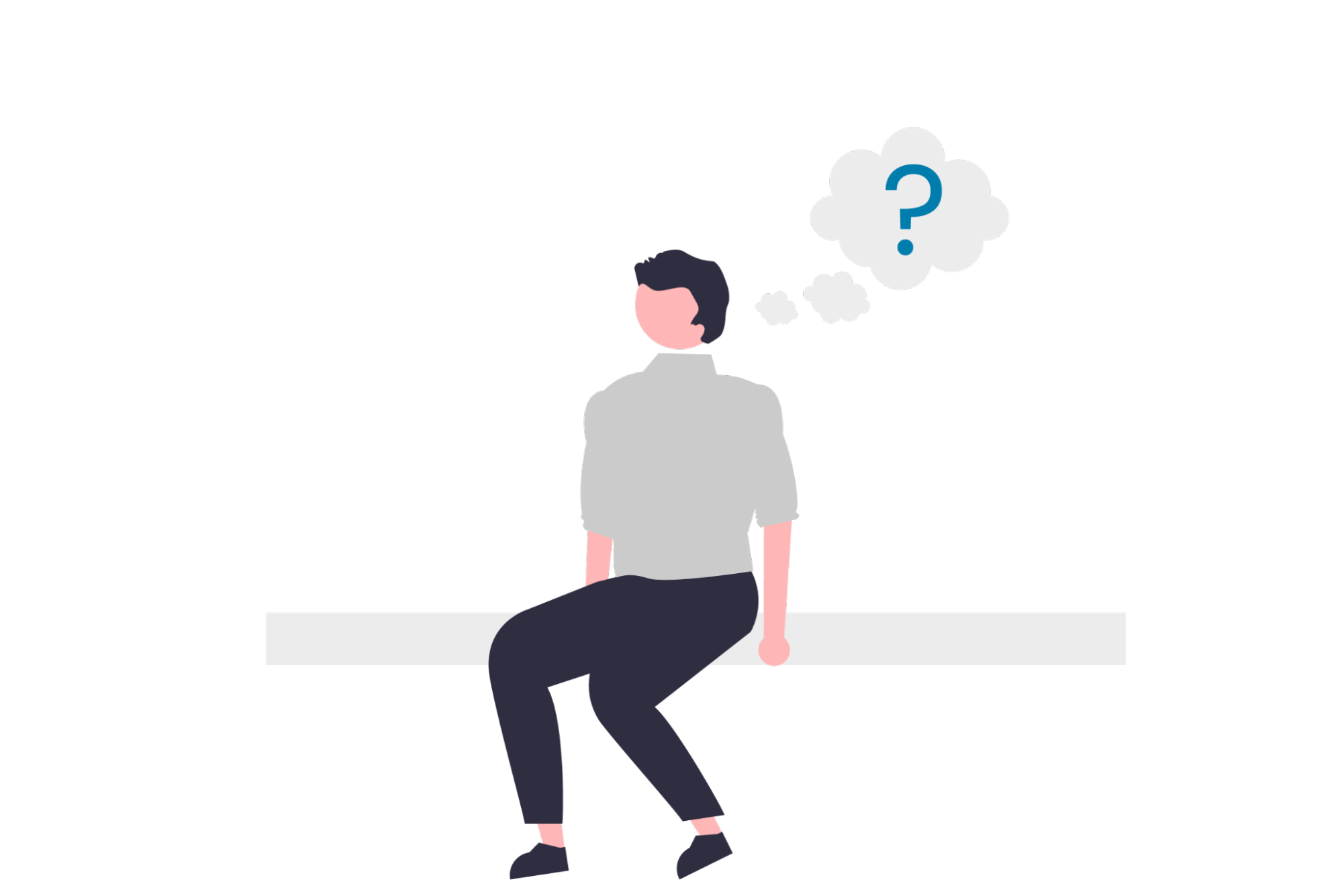 Example image of a person with a thought bubble. Alt text analysis follows.
